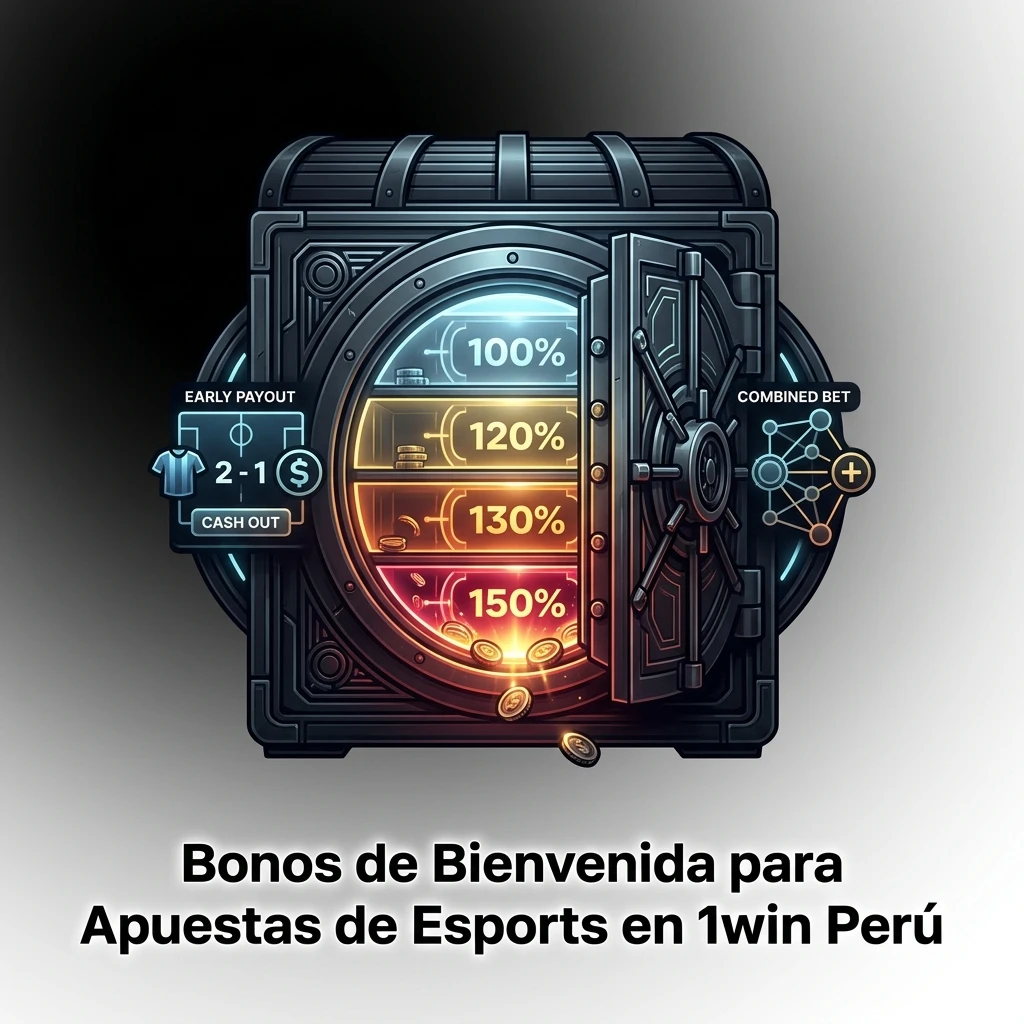 Bonos de bienvenida 1win Perú: hasta 150% en 4 depósitos para apuestas de esports