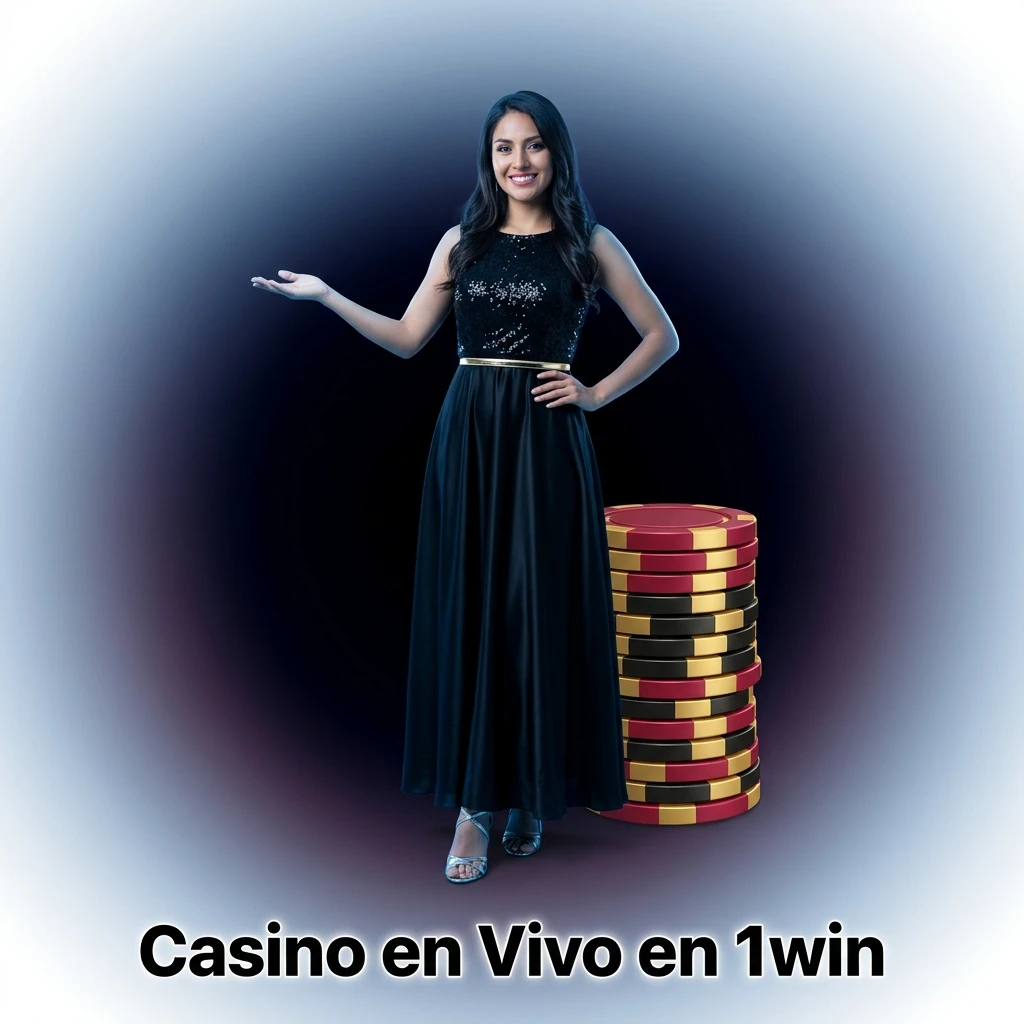 Croupier real en casino en vivo de 1win con ruleta, blackjack y baccarat transmitidos en alta definición