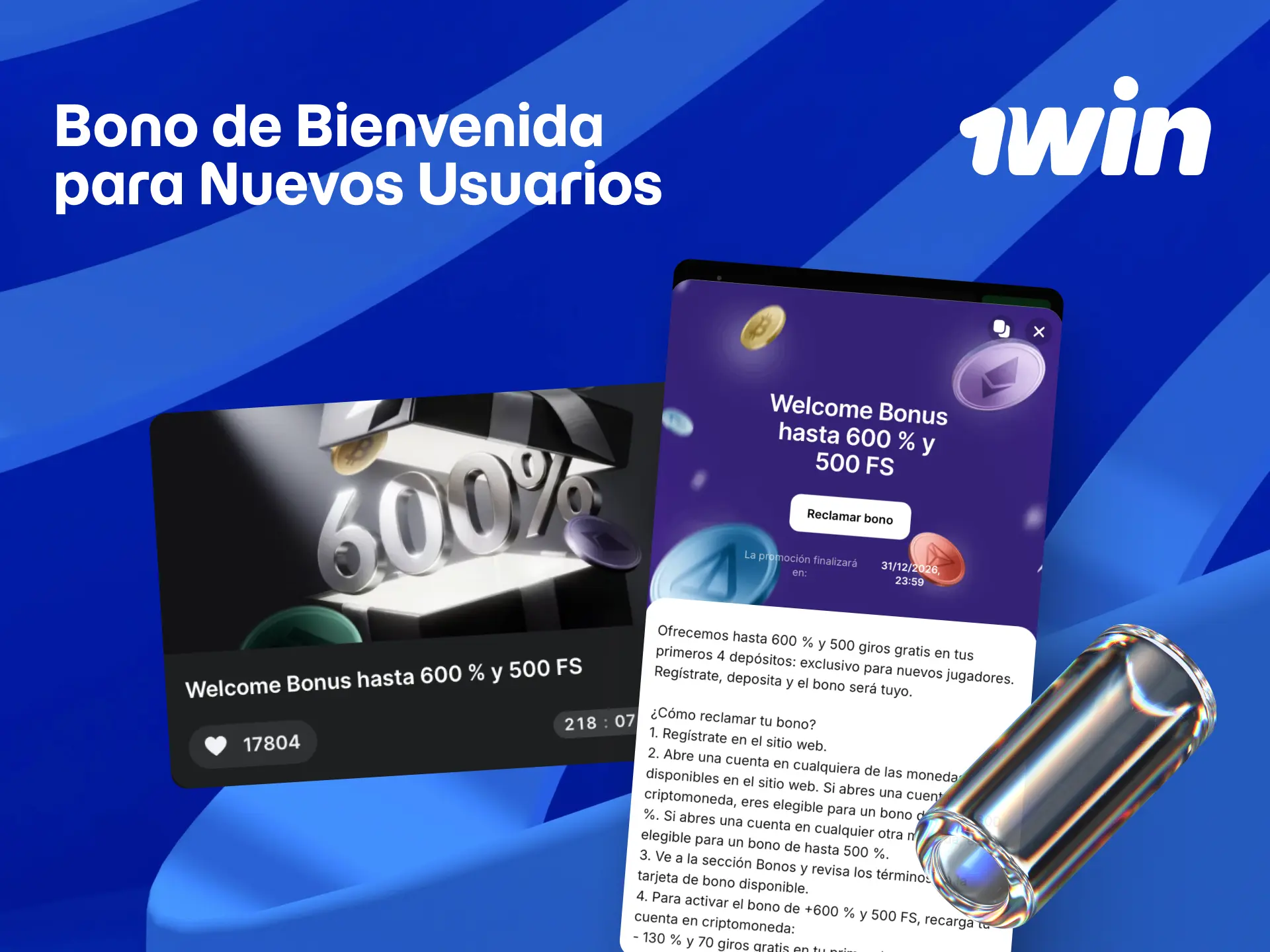 Activa el bono de bienvenida en la app de 1win con tu primer depósito desde Perú.