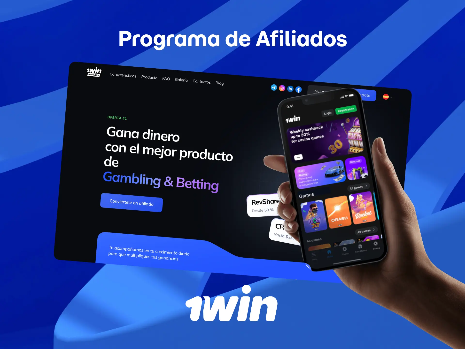 Únete al programa de afiliados de 1win Perú y gana comisiones por tus referidos.