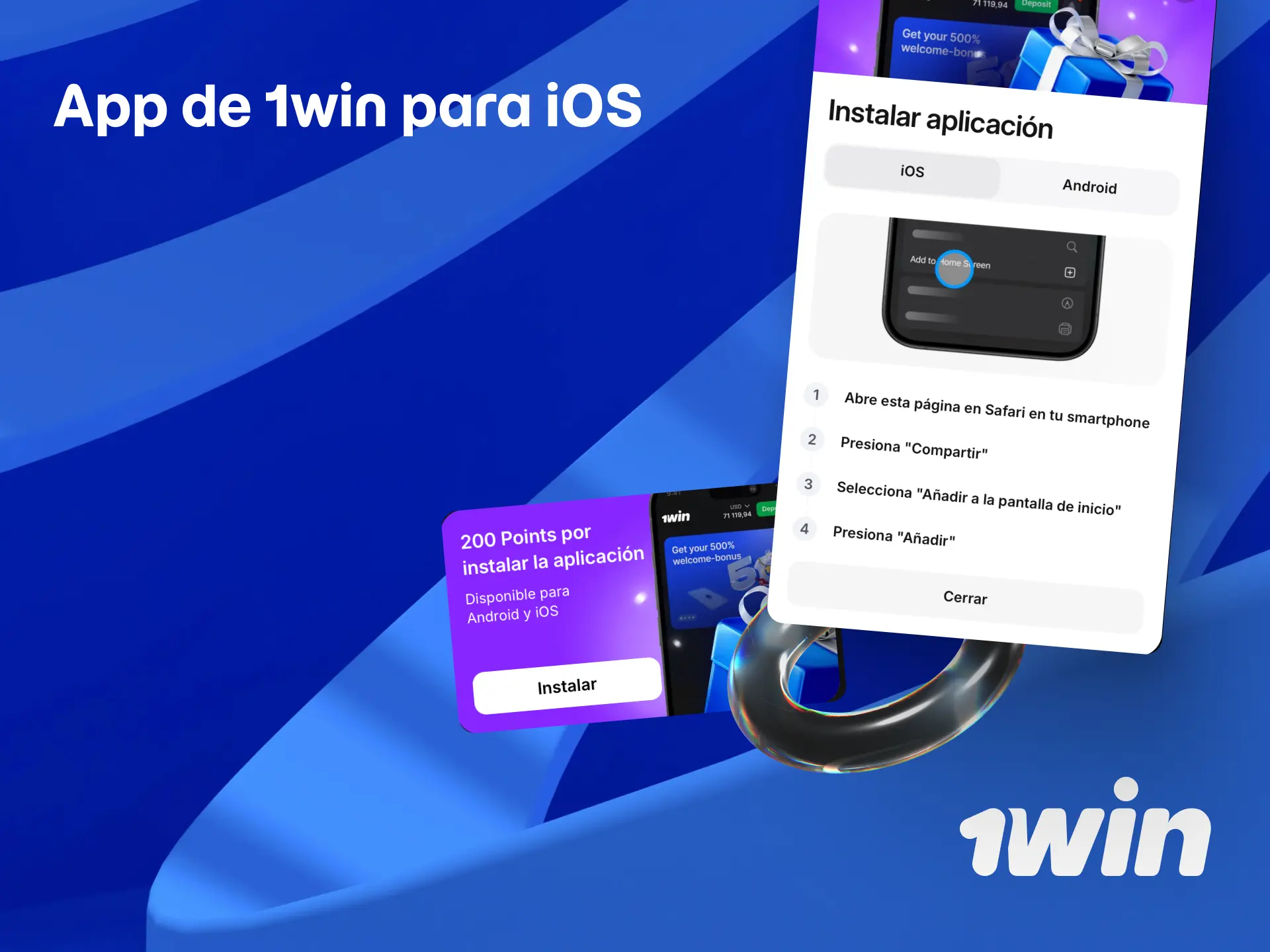 Instala la app de 1win para iOS en tu iPhone y apuesta desde cualquier lugar.