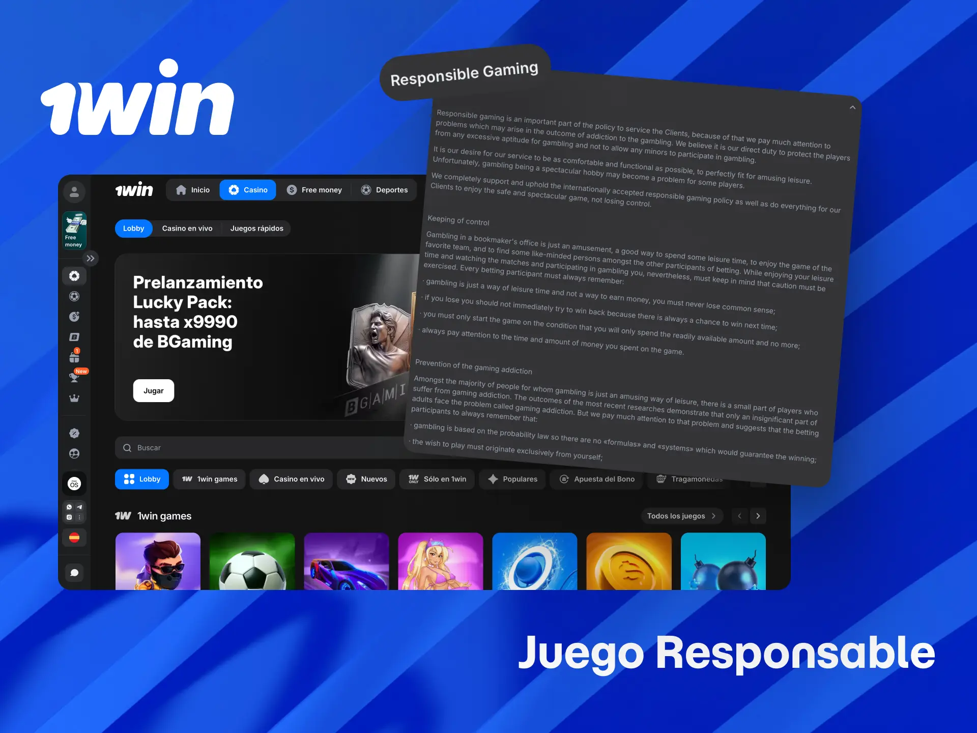 Herramientas de juego responsable en 1win para fijar límites y proteger tu saldo.