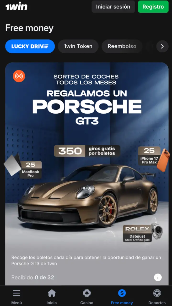 Sección de promociones y bonos de bienvenida en 1win Perú para nuevos jugadores.
