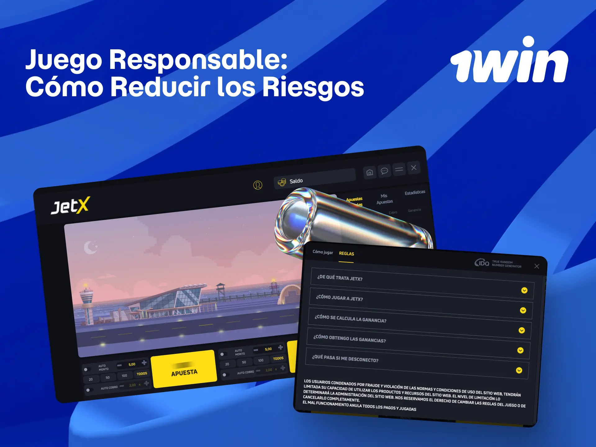 Consejos de juego responsable en 1win para minimizar riesgos al jugar JetX.