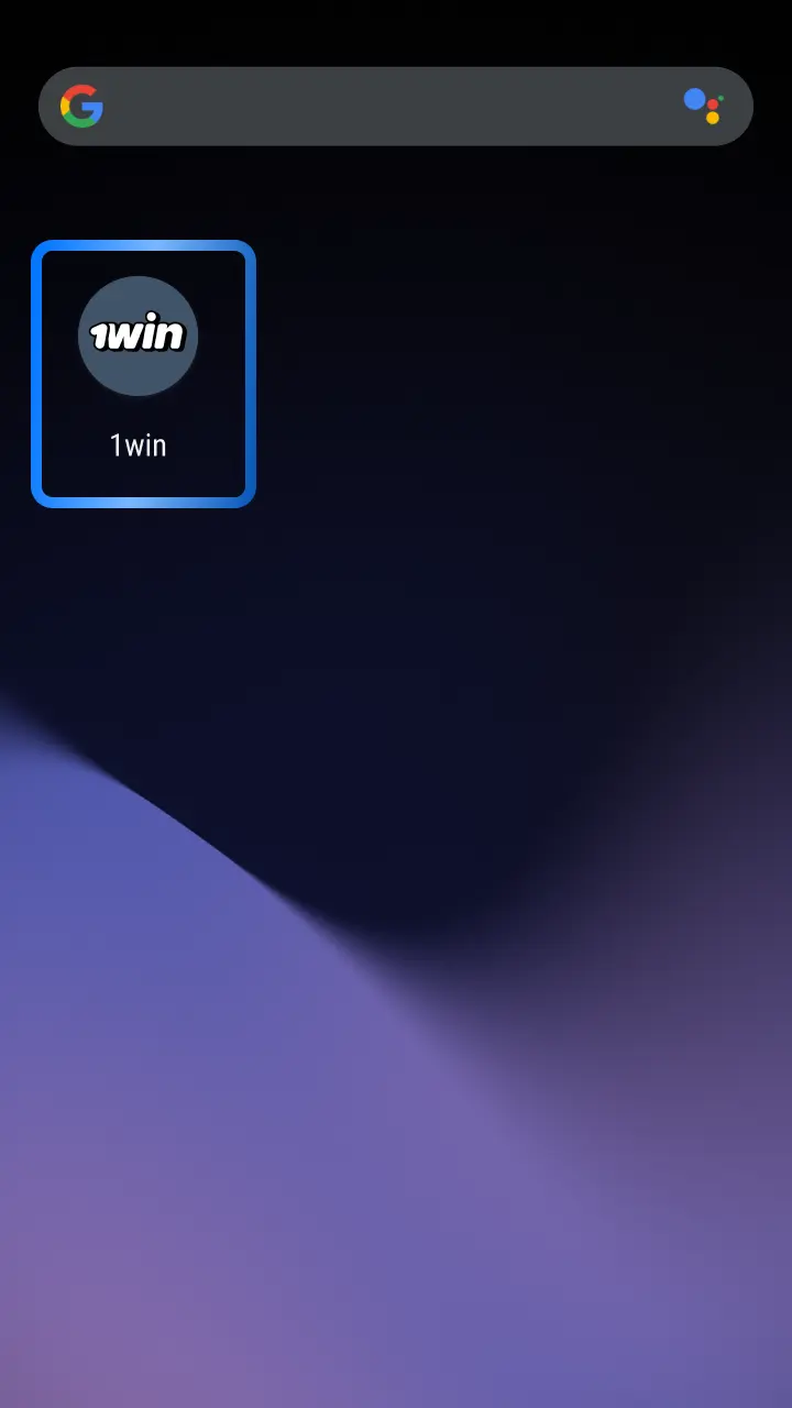 Instala la aplicación de 1win en tu dispositivo y ábrela después de completar la instalación.
