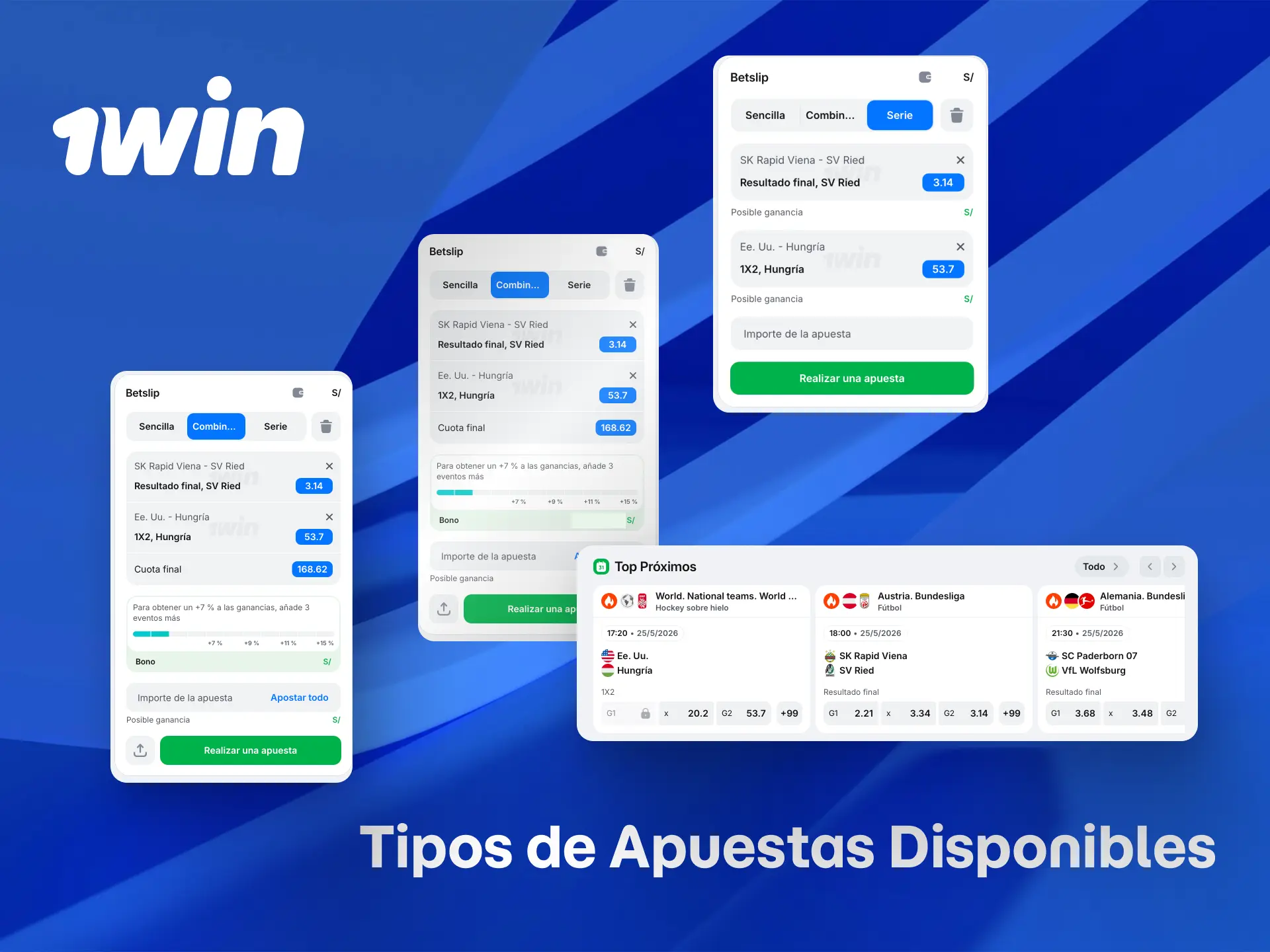 Conoce los tipos de apuestas disponibles en 1win Perú incluyendo handicap y totales.
