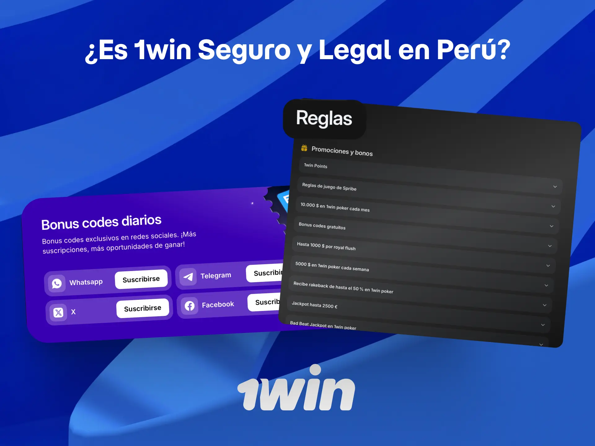 1win es seguro y legal en Perú con licencia internacional y protección de datos.