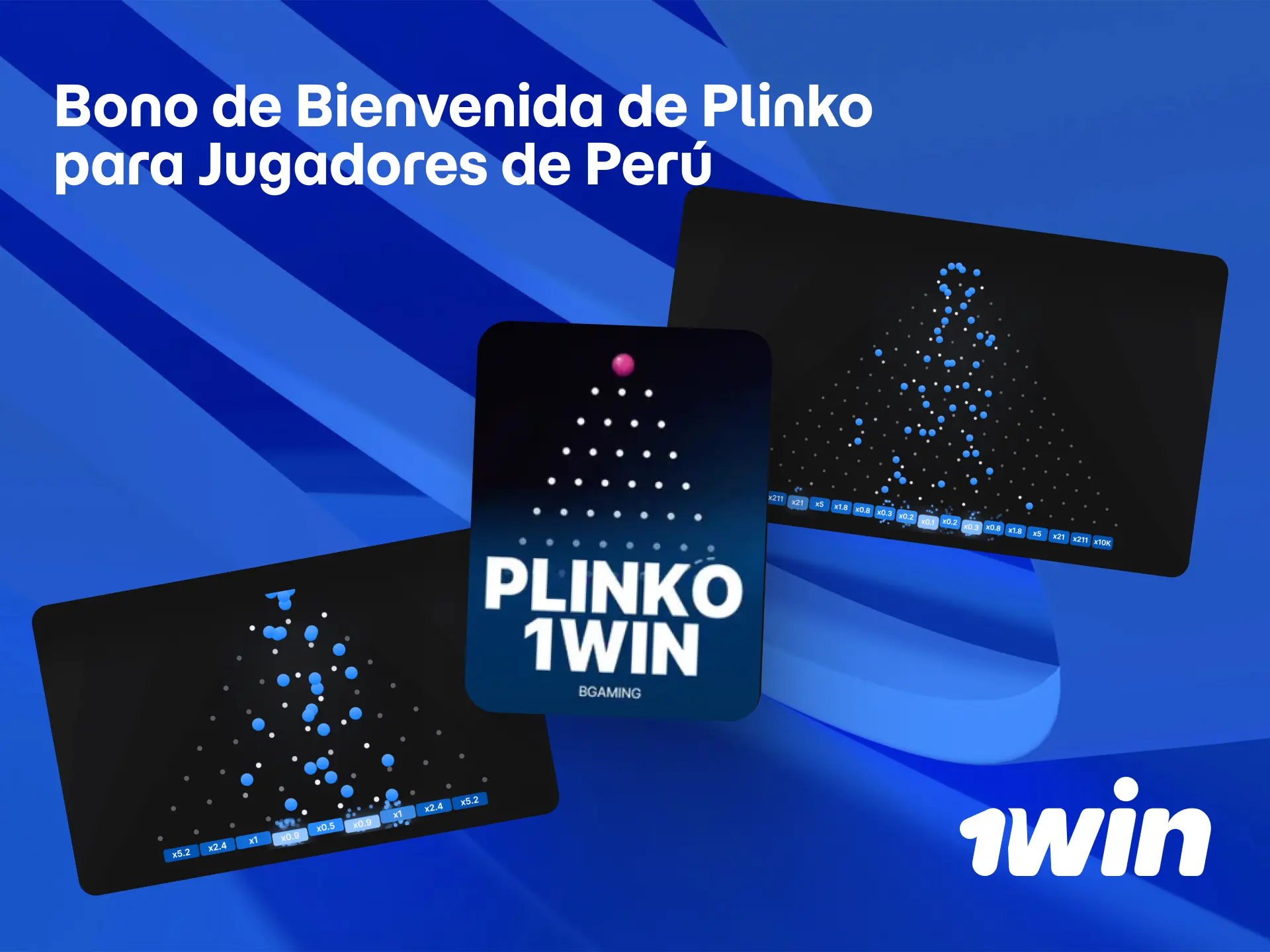 Activa el bono de bienvenida de 1win para jugar Plinko con dinero extra desde Perú.