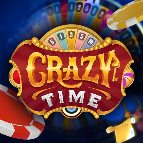 Game show Crazy Time con rueda giratoria y cuatro bonos interactivos en 1win.