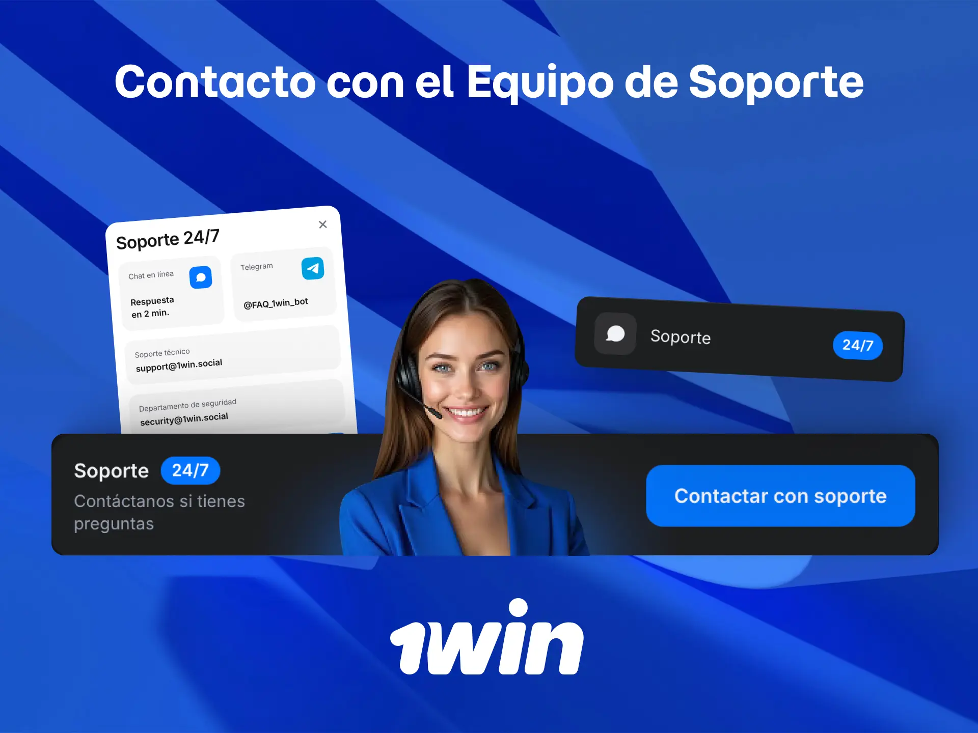 Contacta al equipo de soporte de 1win para resolver tus dudas sobre depósitos en Perú.