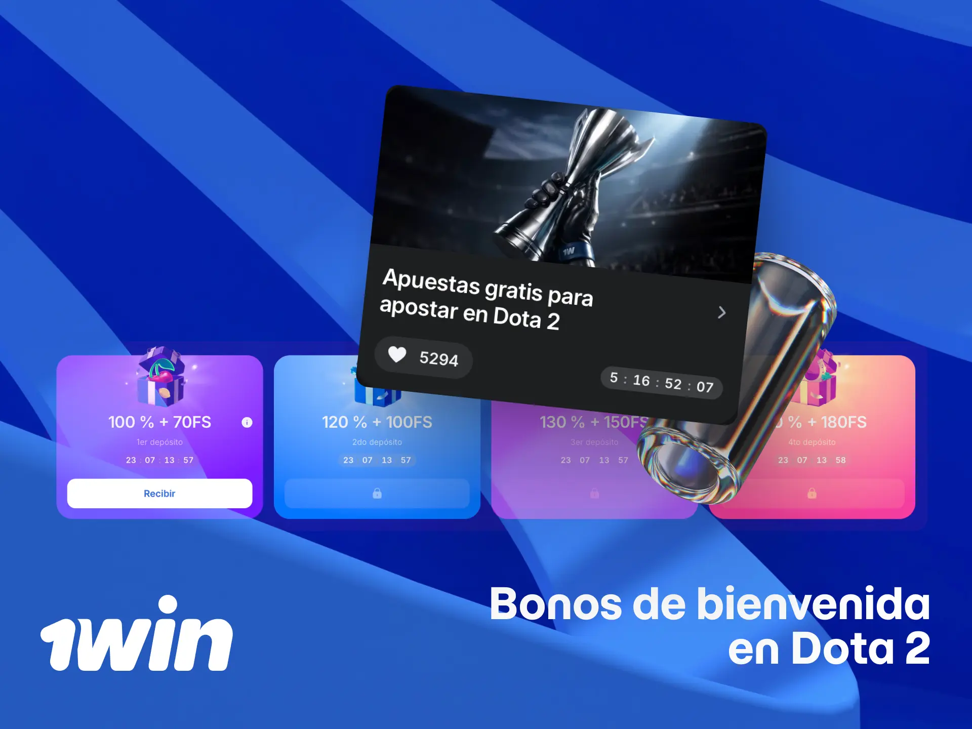 Activa los bonos de bienvenida de 1win para apostar en Dota 2 desde Perú.