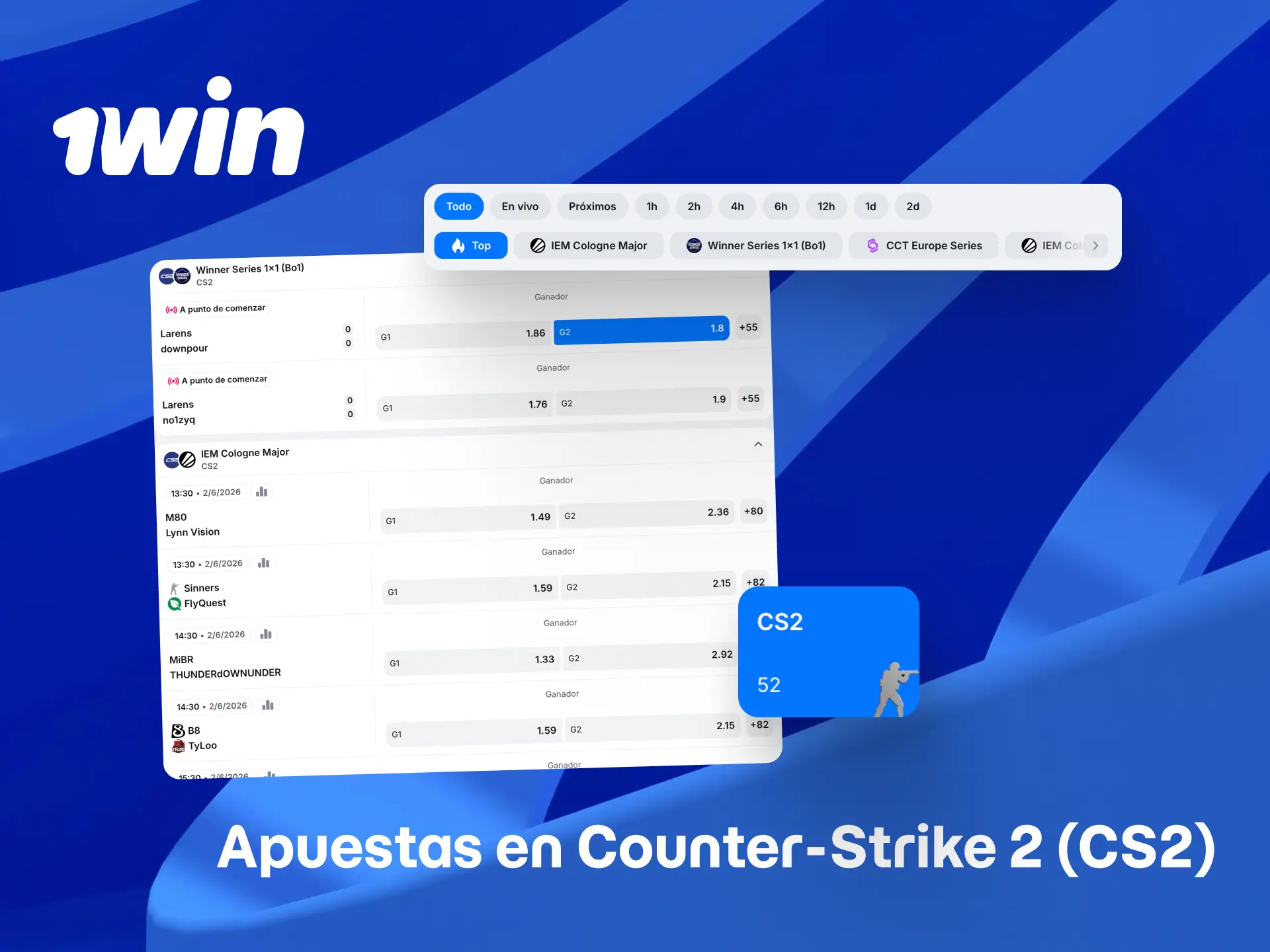 Apuesta en CS2 con la ESL Pro League y Major Championships disponibles en 1win.